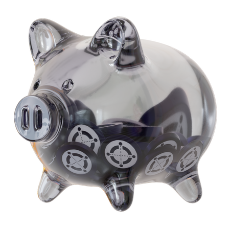 Elrond (EGLD) Clear Glass Piggy Bank 3D Icon