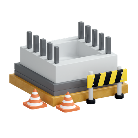 Em construção  3D Icon