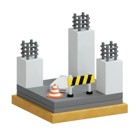 Em construção  3D Icon