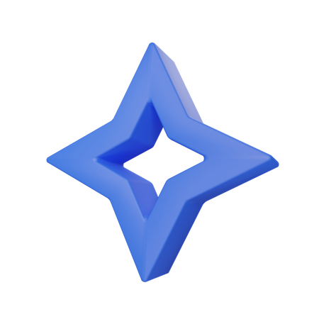 Em forma de estrela  3D Icon