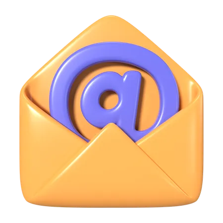 This Is Email 3 D Render Illustration Icon It Comes As A High Resolution PNG File Isolated On A Transparent Background The Available 3 D Model File Formats Include BLEND OBJ FBX And GLTF 3D Icon