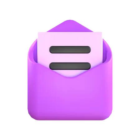 Abrir e-mail  3D Icon