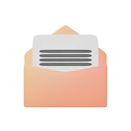 Abrir e-mail  3D Icon