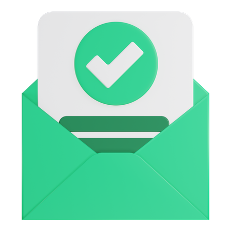 Email accepter  3D Icon