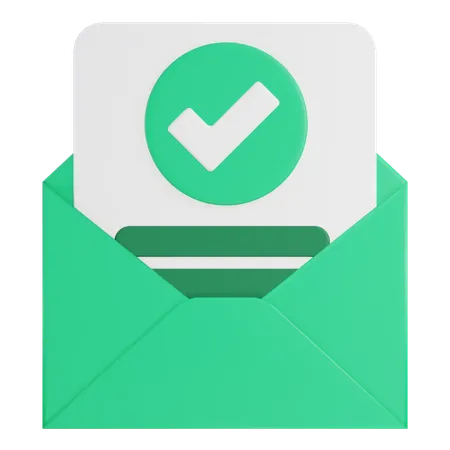 Email accepter  3D Icon