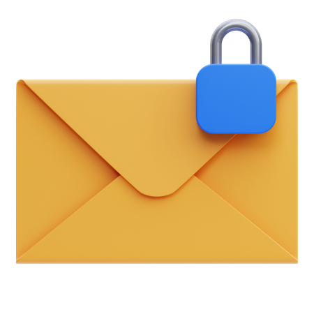 Email Action Lock  3D Icon