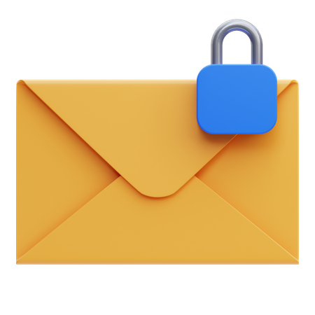 Email Action Lock  3D Icon