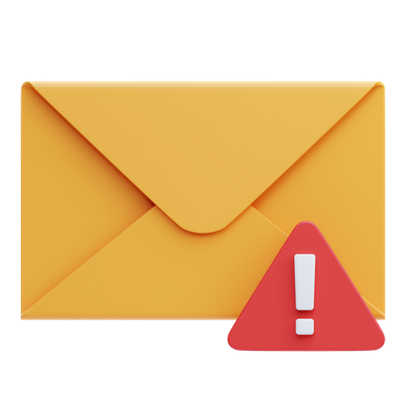 Email Action Warning  3D Icon
