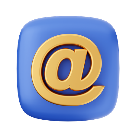 Email Address Symbol  3D Icon