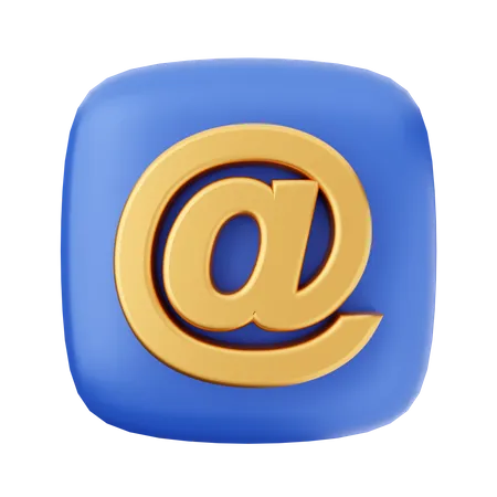 Email Address Symbol  3D Icon