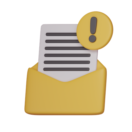 Email ALERT  3D Icon