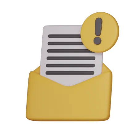 Email ALERT  3D Icon