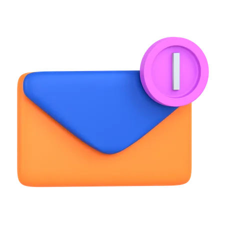 Email Alert  3D Icon