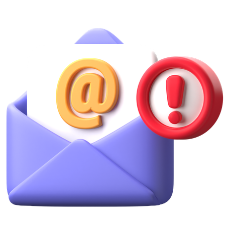 Email Alert  3D Icon