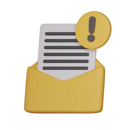 Email ALERT  3D Icon