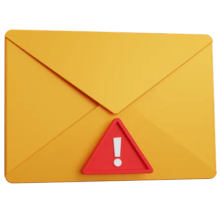 3 D Rendering Yellow Mail Alert Isolated 3D Icon