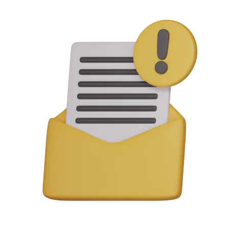 Alerta por e-mail  3D Icon