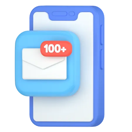 Email App Icon On Phone 3D Icon