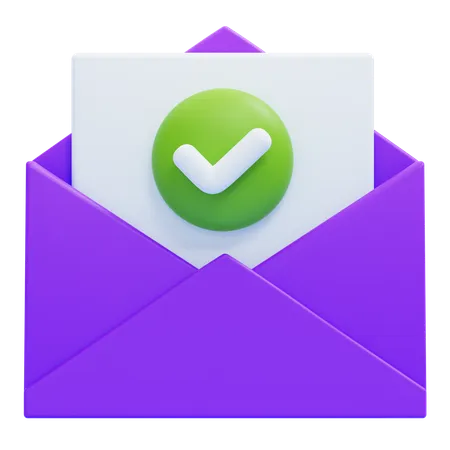 Email approuvé  3D Icon