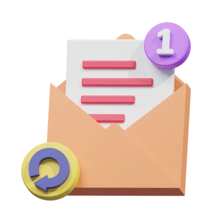 Email auto response  3D Icon