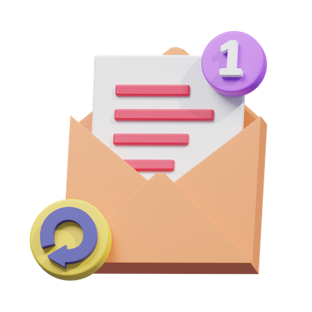 Email auto response  3D Icon