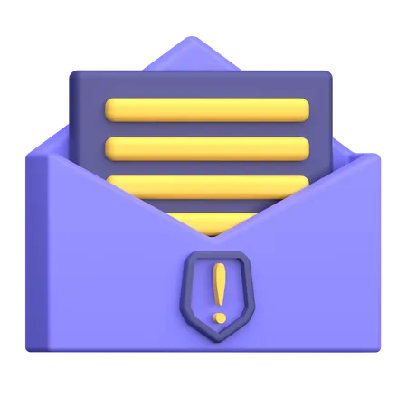 Avertissement par courrier électronique  3D Icon