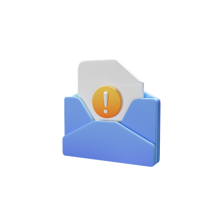 E-mail de aviso  3D Icon