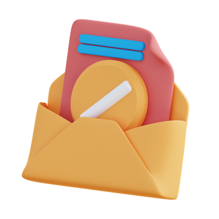 E-mail de aviso  3D Icon