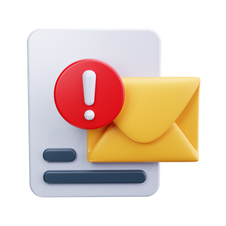 Avviso e-mail  3D Icon