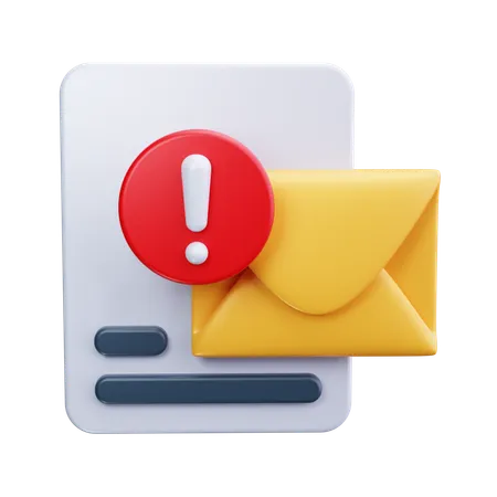 Avviso e-mail  3D Icon