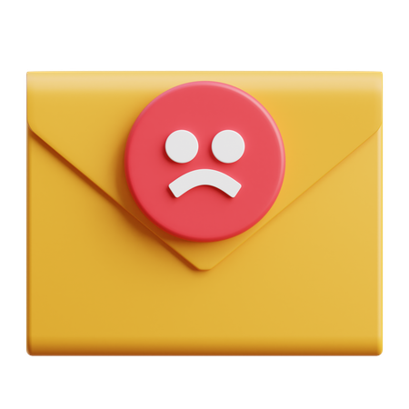 Email Bad Review  3D Icon