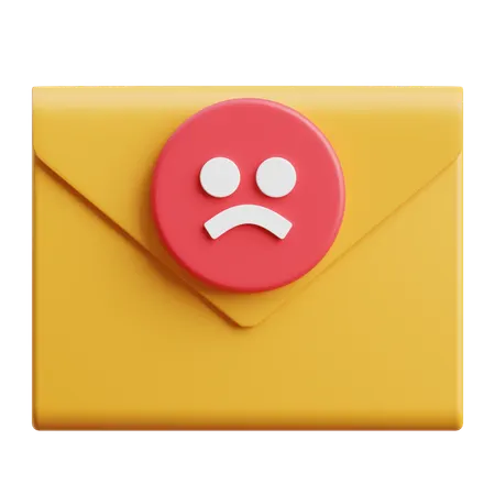 Email Bad Review  3D Icon