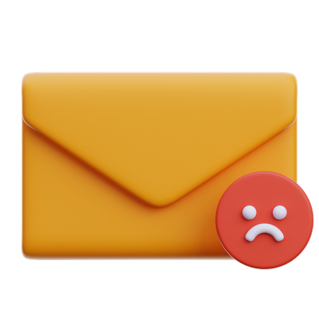 Email Bad Review  3D Icon