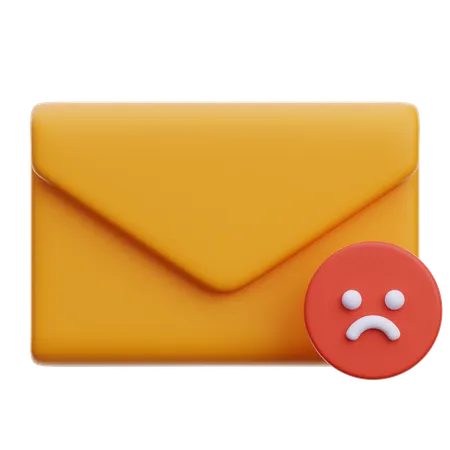 Email Bad Review  3D Icon