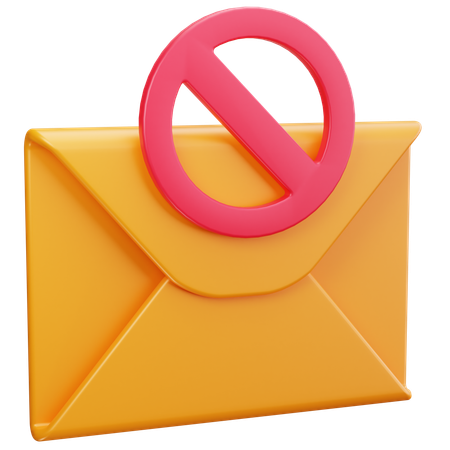 Email Blocked  3D Icon