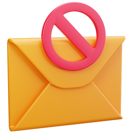 Email Blocked  3D Icon