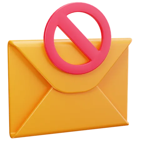 Email Blocked  3D Icon