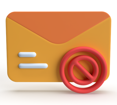 Email Blocker  3D Icon