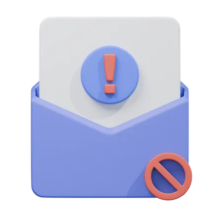 E-mail bloqueado  3D Icon