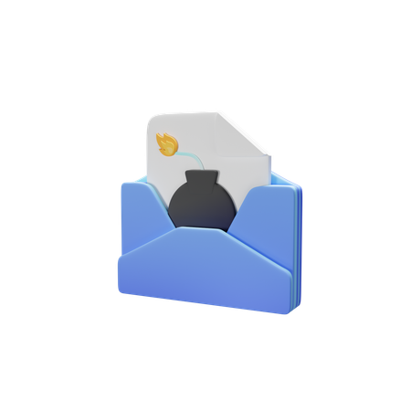 Bomba de e-mail  3D Icon