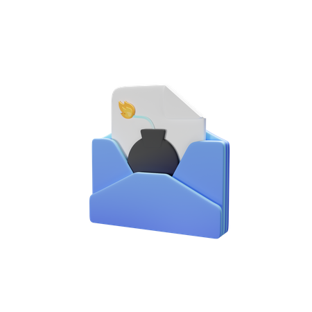 Bomba de e-mail  3D Icon
