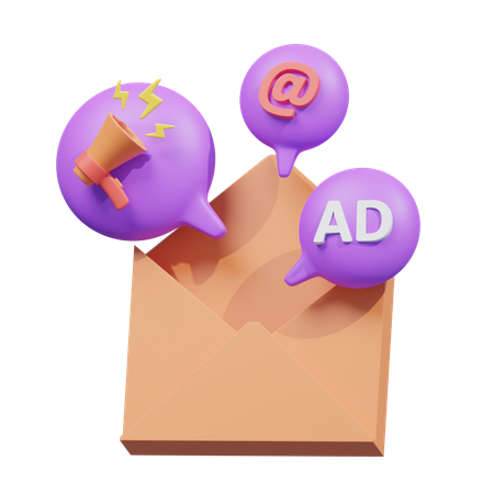 Email broadcast  3D Icon