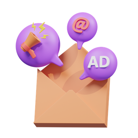 Email broadcast  3D Icon