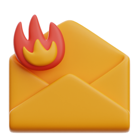 E-mail brûlé  3D Icon