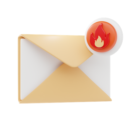 E-mail brûlé  3D Icon