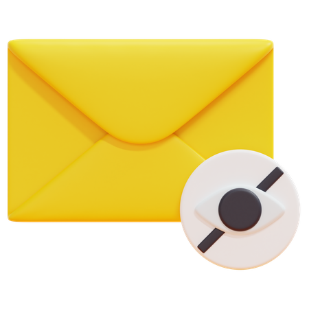 Email caché  3D Icon