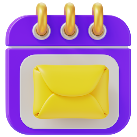 Calendário de e-mail  3D Icon