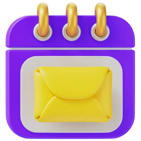 Calendário de e-mail  3D Icon