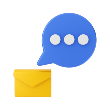 Email Chat  3D Illustration