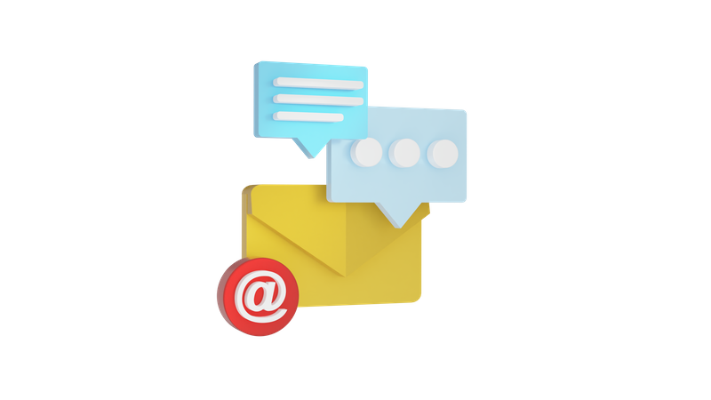 Email Chat  3D Icon